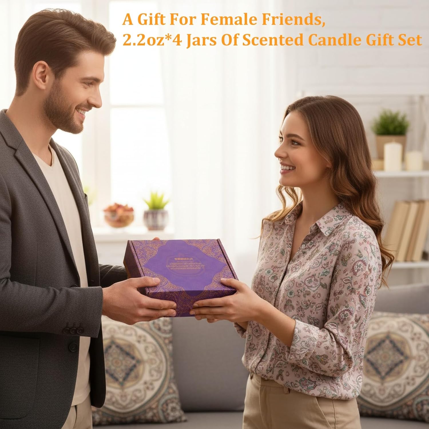 Aromatherapy Candle Gift Set – 4 Pack Soy Wax Candles, Lavender, Lemon, Vanilla & White Peach – Long-Lasting Clean Burn for Relaxation, Home Décor & Travel, Mother’s Day, Gift Set Candles Women - Image 3