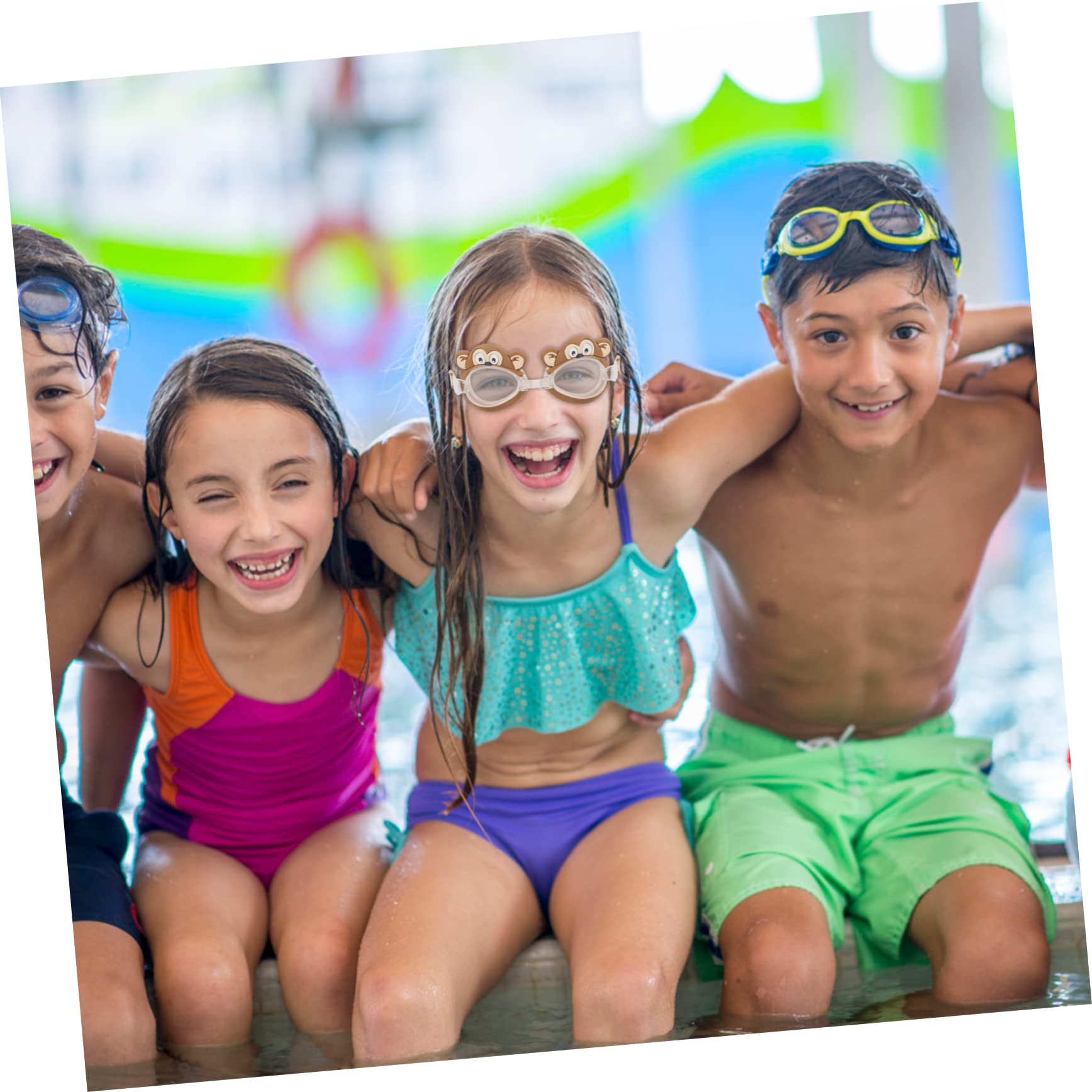 YARNOW 6 Occhialini Da Nuoto Per Bambini Scheda Di Aspirazione Subacquea In Pvc Per Bambini