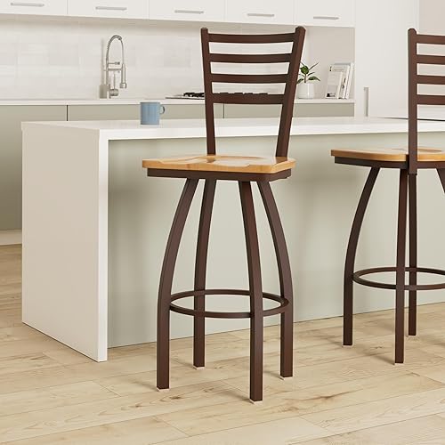 Miniatura 51 de 410 Jackie Taburete de bar giratorio de 36 pulgadas con acabado bronce y asiento de vinilo negro Vinilo negro,Canter Burdeos,Tierra Canter,Canter