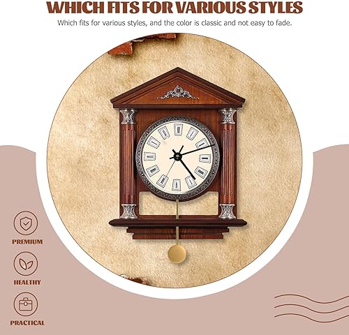 Miniatura 2 de SEWACC Péndulo de metal, oro brillante, accesorio de reloj de pared de cuarzo, pieza de reparación de bricolaje, repuesto de reloj de péndulo, 0.31