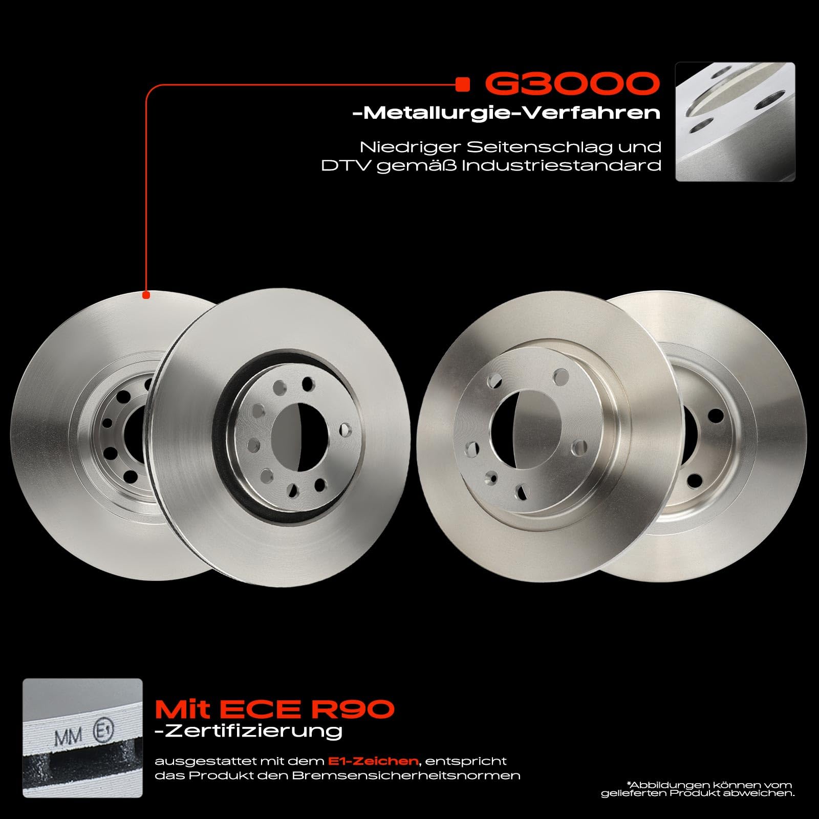 Frankberg Bremsensatz inkl. 4x Bremsscheiben + 8x Bremsbeläge Vorne Hinten Kompatibel mit Adam M13 Corsa E X15 Corsa E Kasten/Schrägheck X15 Replace# 93192578, 93179708