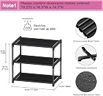 3 Rack de chaussures extra-petite (41.5cm Large), étagère de chaussures extensible Narrow pour les enfants Toddler adulte, porte-chaussures ultra-léger pour le rangement de la chambre à coucher de placard, entrée