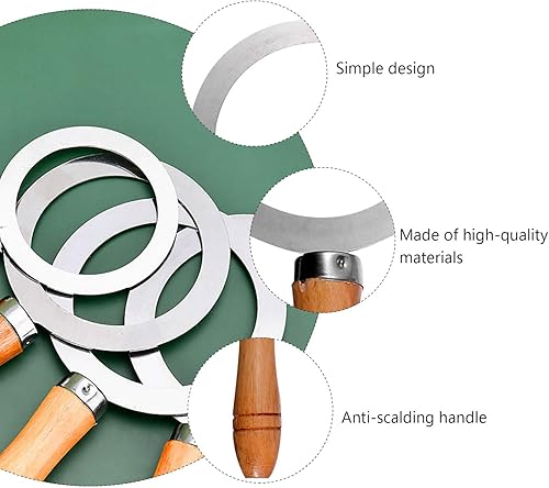Miniatura 4 de DOITOOL Anillo de acero inoxidable Anillo de taza de horno de acero inoxidable Taza de café con leche Tapa protectora de borde Junta con asa para