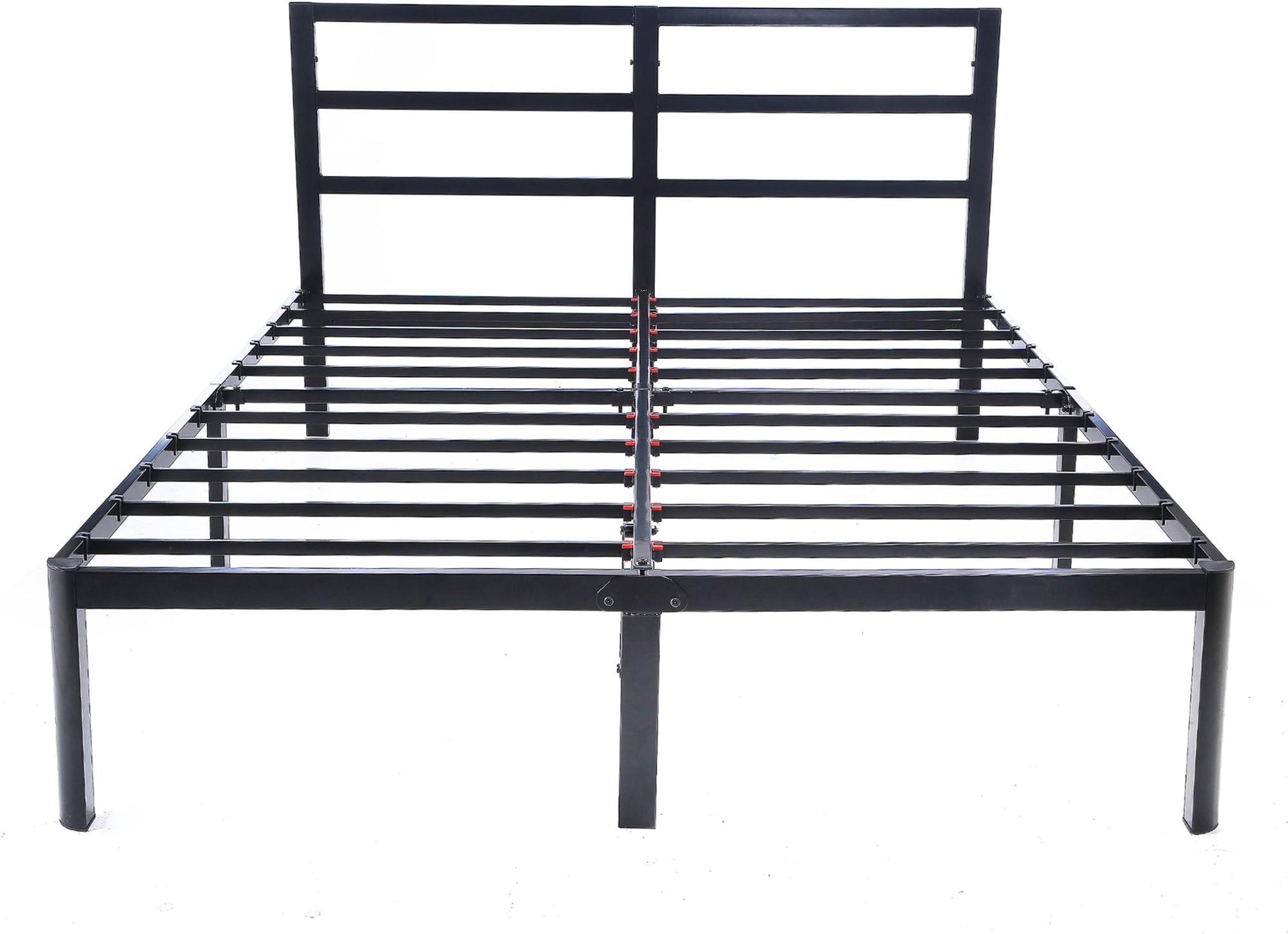 14" Tall Metal Slat 3S Bed Frame Platform Bed, No Box Spring Needed, Full