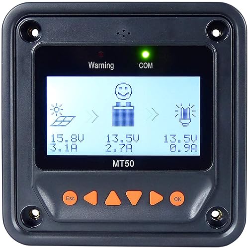 Miniatura 2 de EPEVER Medidor remoto MT50 solo marca adecuada Tracer-anBN Series y Triron-N, Xtra, LS-B, VS-BN, eTracer, iTracer, Tracer-BPL Monitor y establecer