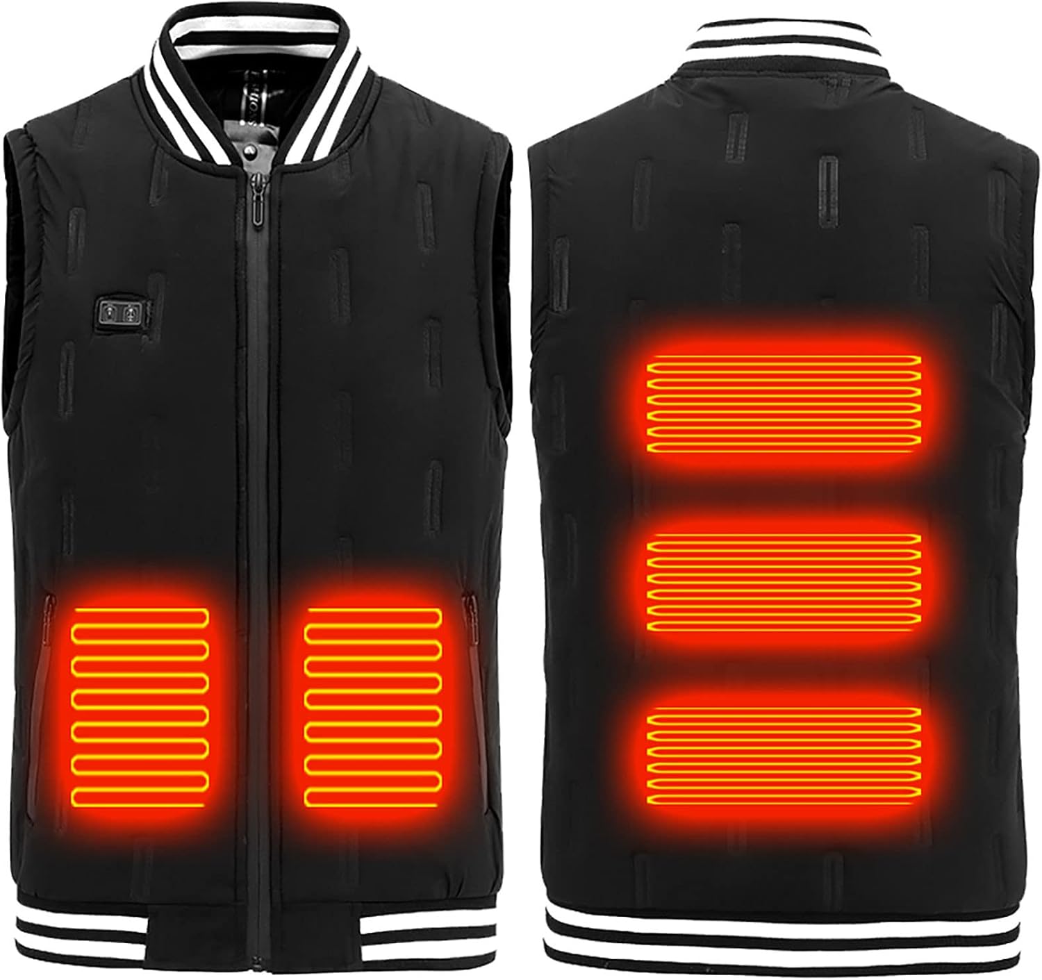 Warm Carbon Fiber Heating Vest Unisex Smart Electric Heated Vest Heated Bomber Jacket Lightweight Thermal Waistcoat