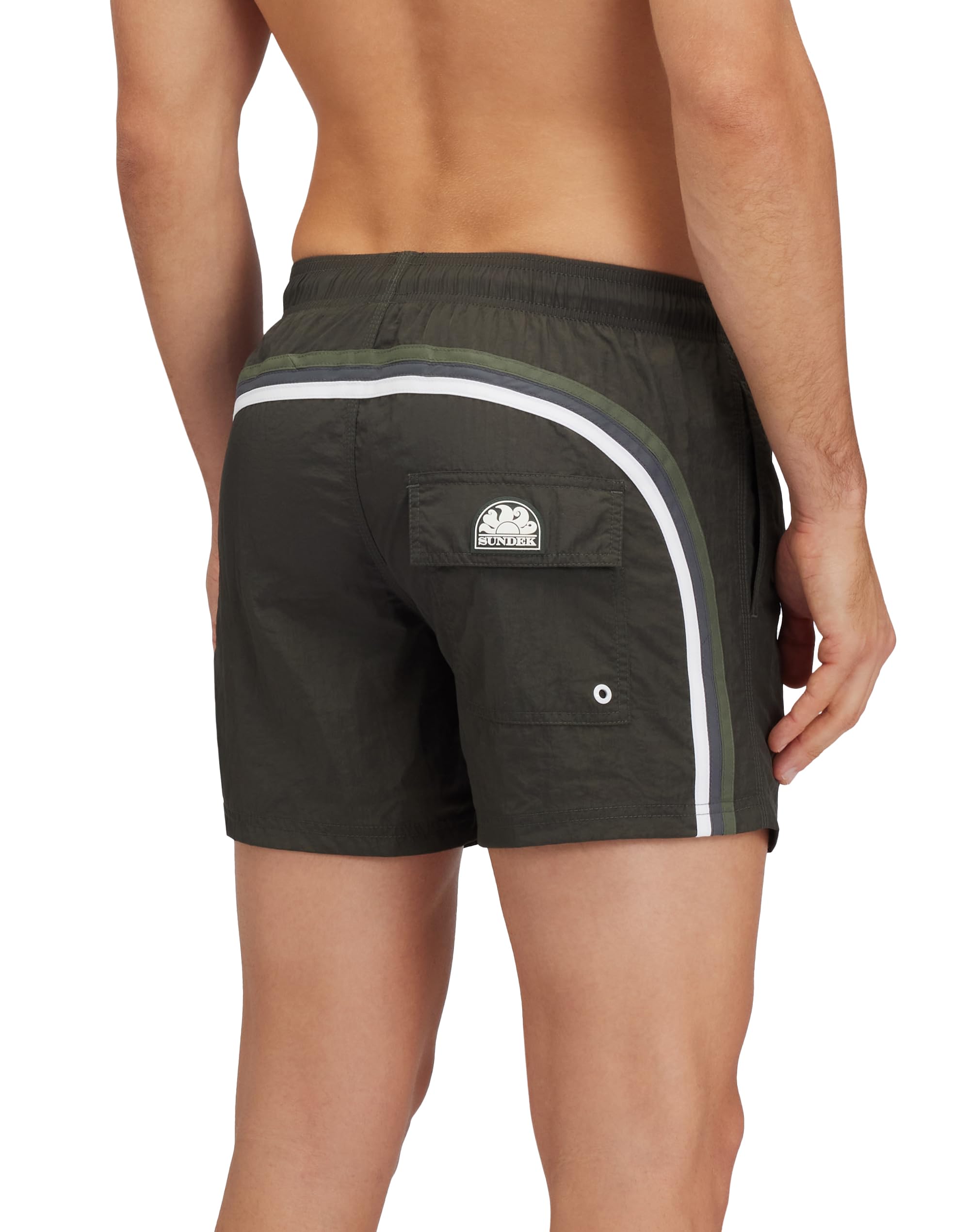 SUNDEK Short de bain taille élastique pour homme Longueur 35,6 cm Entrejambe 12,7 cm