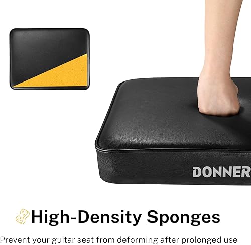 Miniatura 6 de Donner DDP-90 Piano digital con peso de 88 teclas con banco de 2.4 pulgadas, teclado de piano eléctrico para principiantes con cubierta, tres