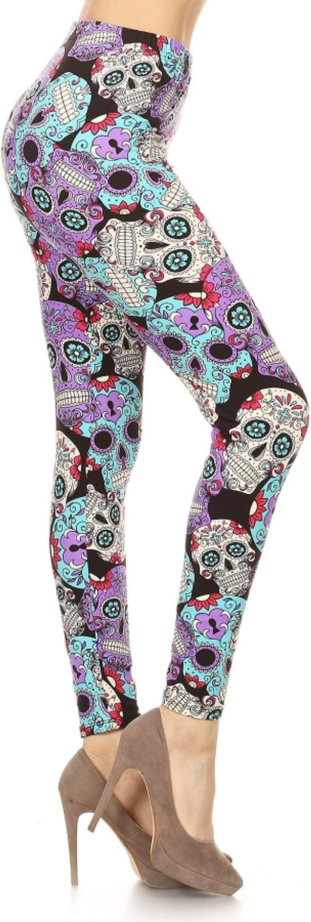 Leggings Depot High Waist Leggings for Women Buttery Soft 1 inch Waistband Solid Leggings - Reg, Plus, 1X3X, 3X5X