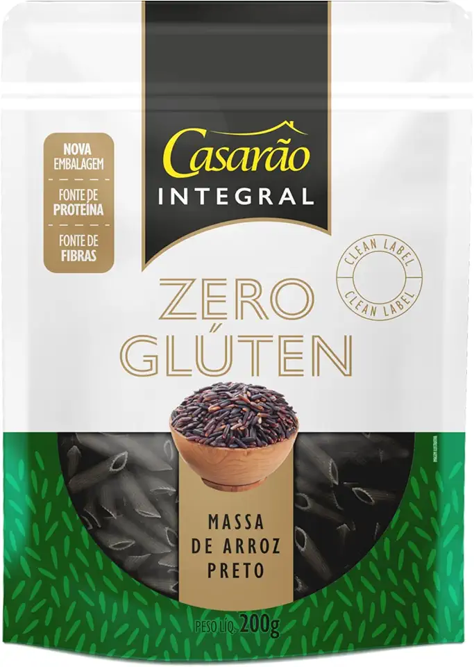 Macarrão de Arroz Integral Penne Sem Glúten Casarão 200g