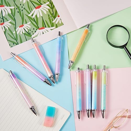 Miniatura 4 de 8 bolígrafos para mujeres y niñas, bolígrafos de escritura de 0.039 in de tinta negra, bolígrafos de escritura suave de punta fina para diario,