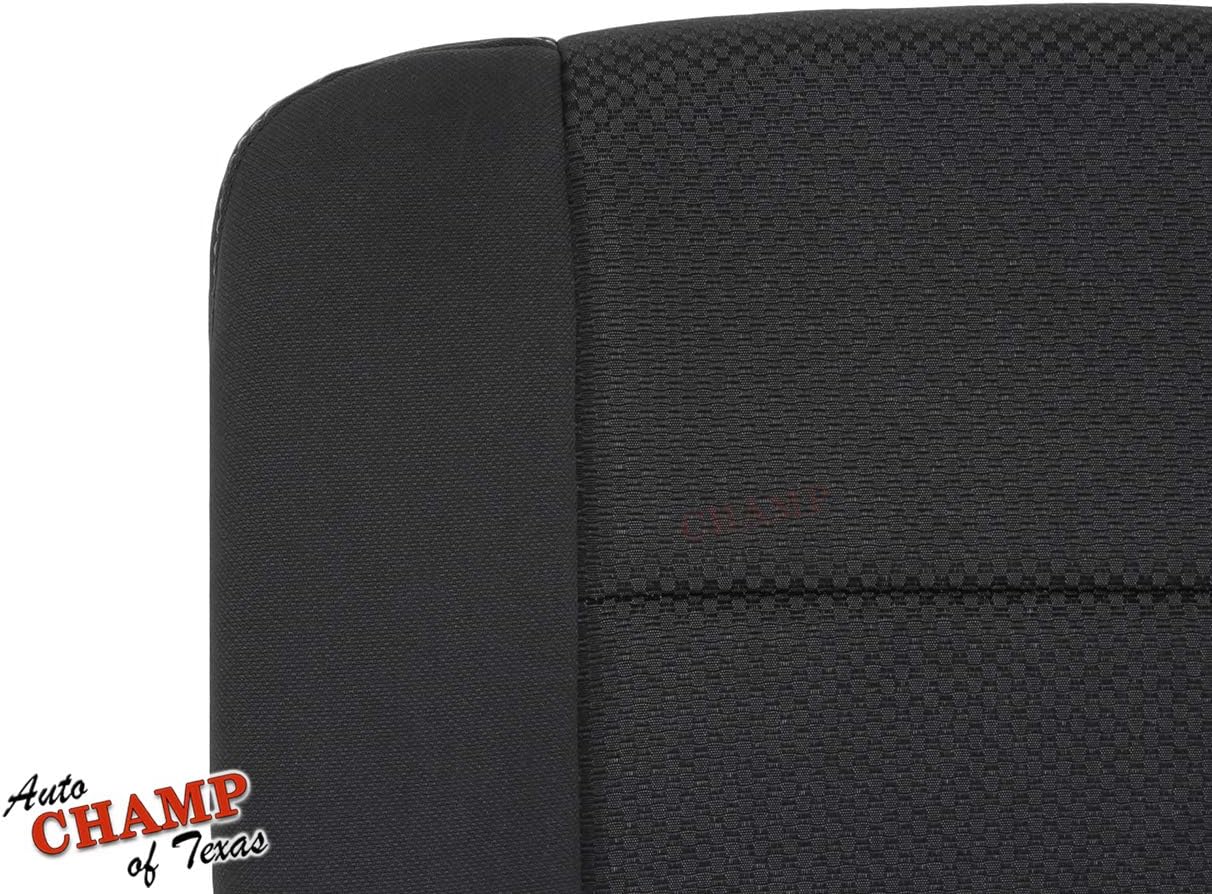 Compatible with 2016 2017 GMC Sierra 3500 h D SLE SLT-Driver Side Bottom Cloth Seat Cover Black