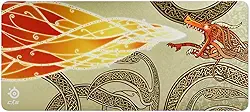 SteelSeries QcK Gaming Mousepad — CS2 Dragon Lore — Dimensões XXL — Tamanho para cobrir mesas — Peak Tracking and Stability — para gêneros de jogos FPS, ação e RPG