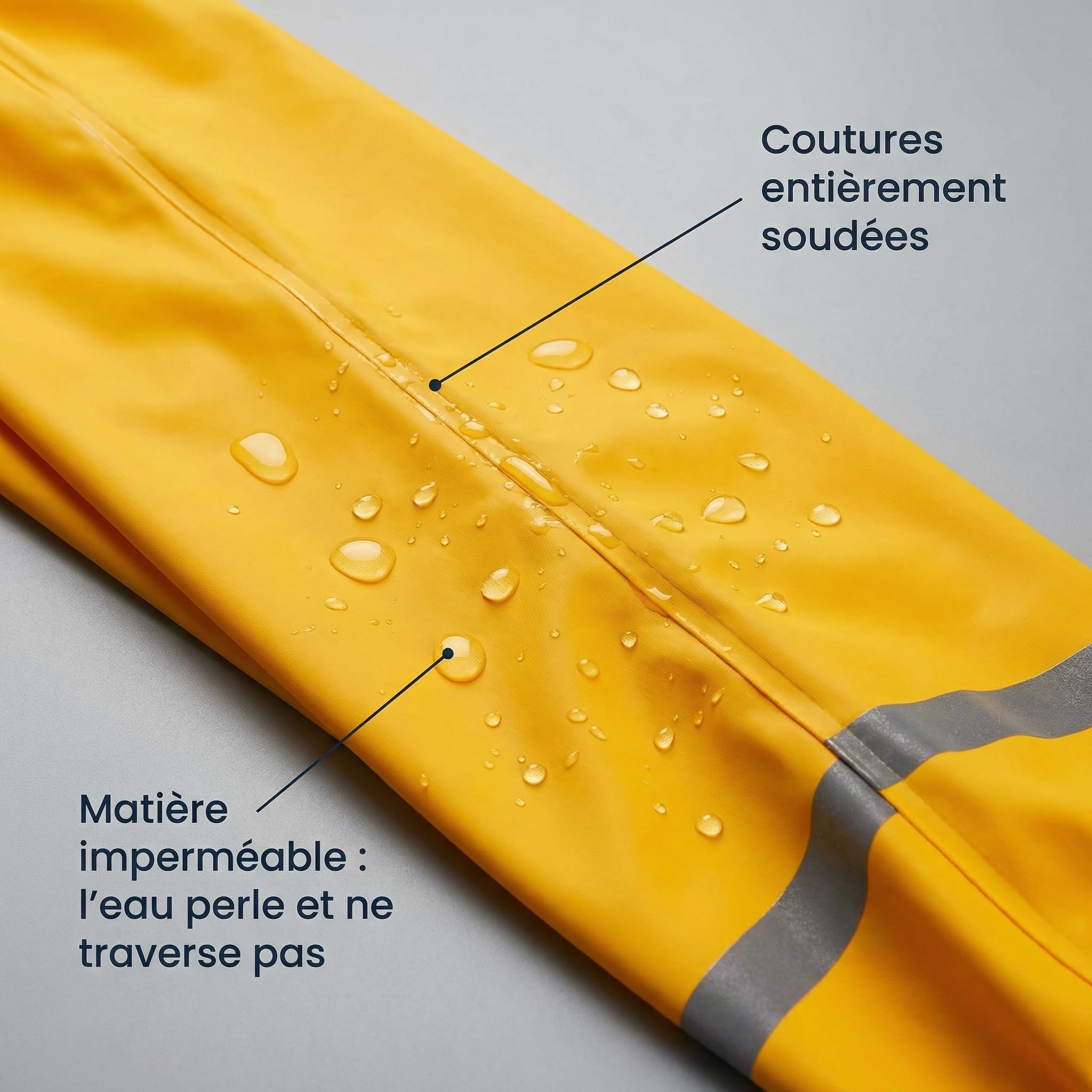 Pantalones de trabajo para la lluvia SoftSkin BMS amarillo 116 cm