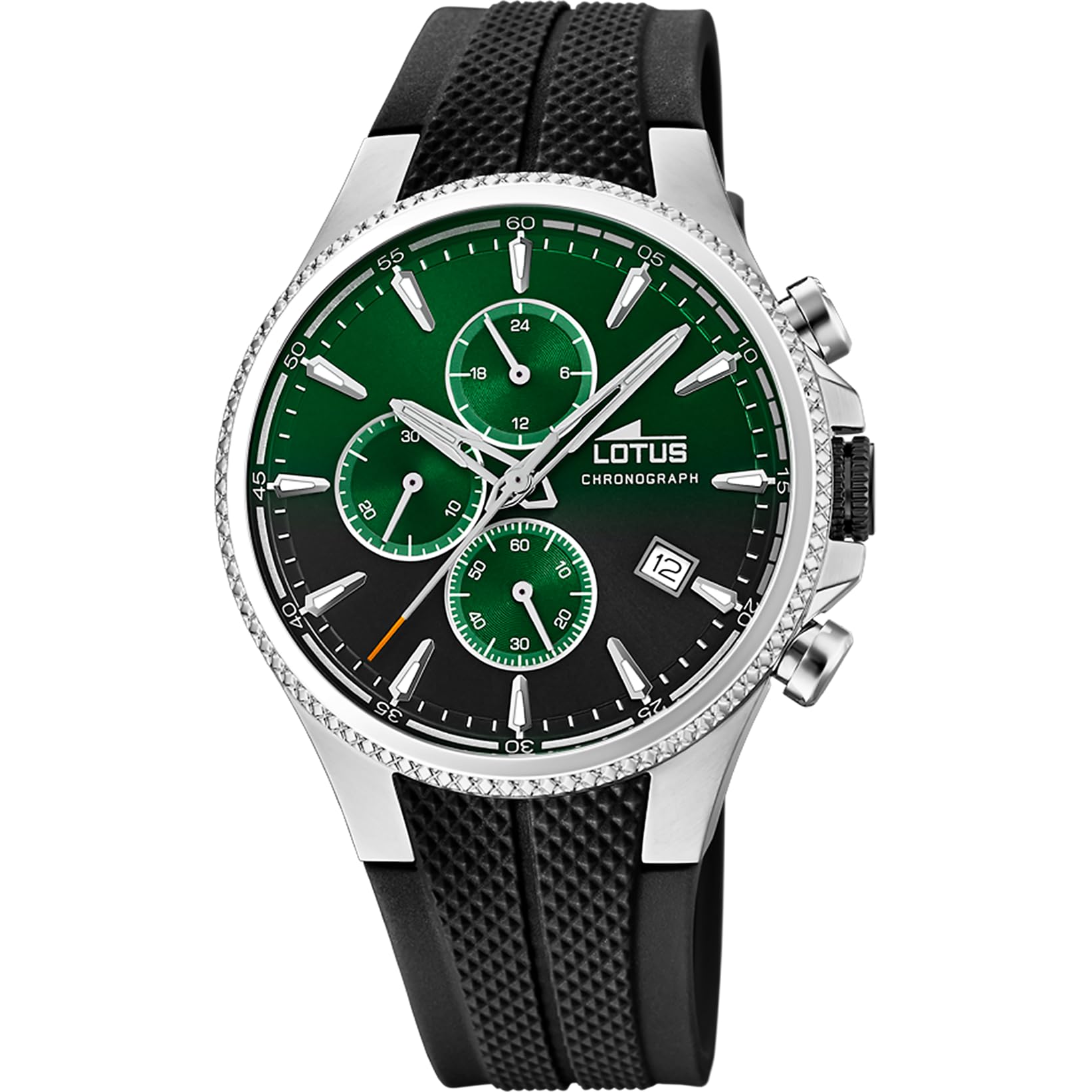 Lotus Mens Stainless Steel Chronograph Watch with Rubber Strap 18621/A