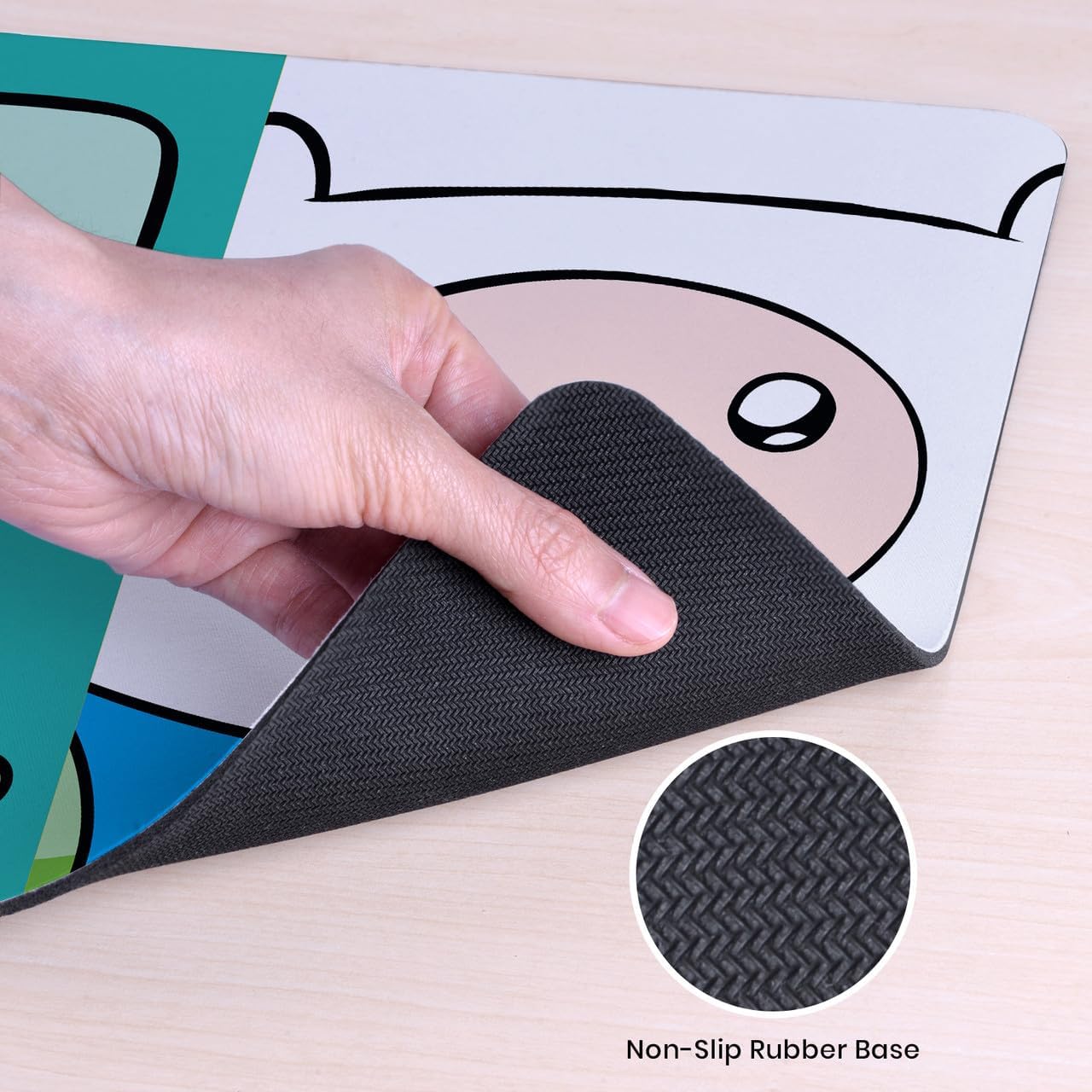 Head Case Designs Officially Licensed Adventure Time Jake, BMO, Finn Graphics 23.62 x 11.81 x 0.12 inches (600 x 300 mm) - L Gaming Office Desk PC Keyboard Mouse Mat Pad