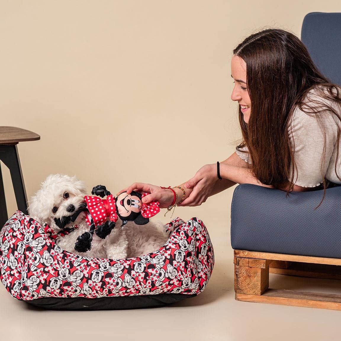 Cerdá - for Fan Pets - Thermal Bed for Dogs with High Edges and Main Figure Printed by Minnie | Heat-Insulating Fabric Ideal for Fan Pets - Officially Licensed Disney