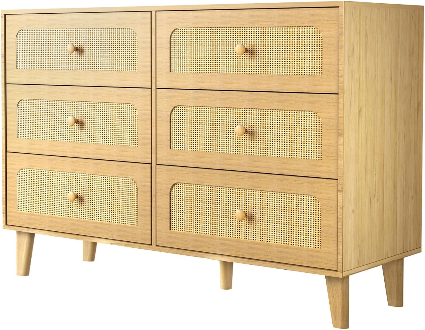 Amazon.com: Maxblue MAXBLUE Rattan Dresser with 6 Drawers for Bedroom ...