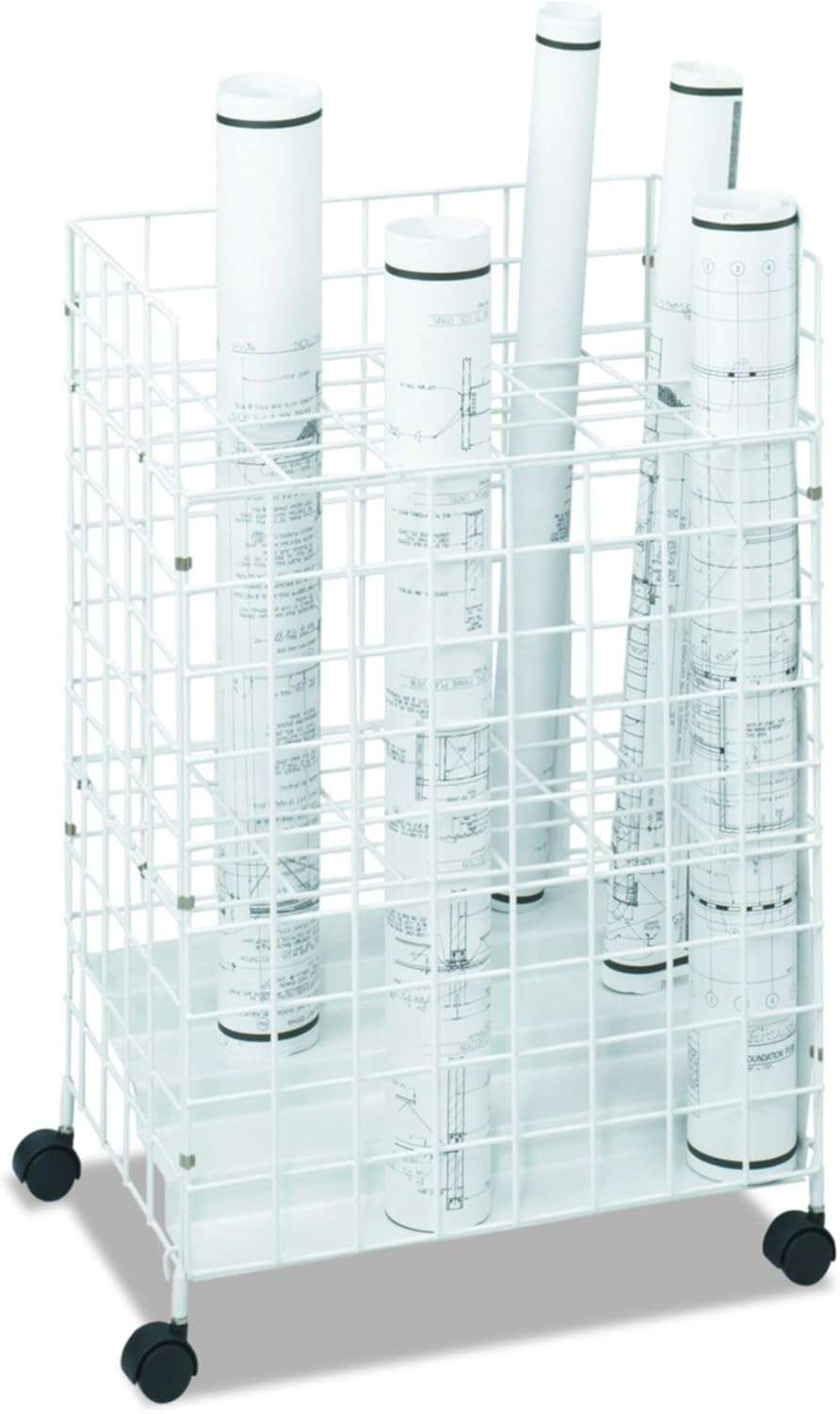 Safco Products 3088 Wire Roll File, 24 Compartment, White: Furniture & Decor