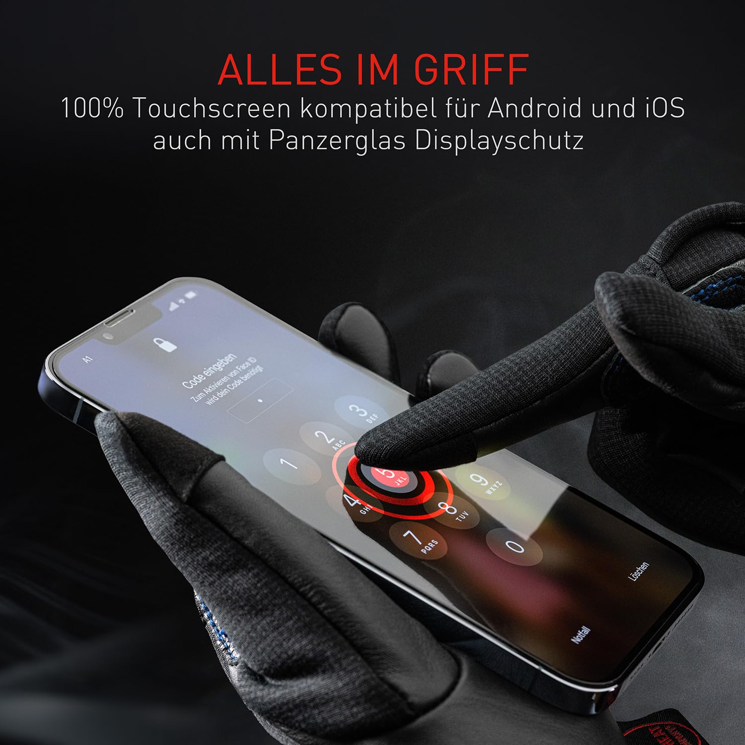 THE HEAT COMPANY – Durable Liner PRO – Touchscreen Lederhandschuhe Herren gefüttert - Premium Qualität - Thermo Handschuhe Damen Leder - windabweisende Winter Lederhandschuhe