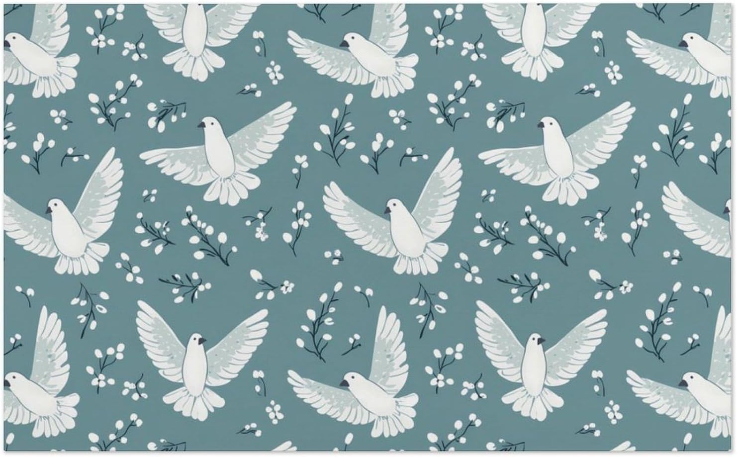 Doves Birds Pattern Oversized Beach Towel Soft Absorbent Pool Bath Swim Towels for Adults Travel Vacation Gifts 130x80cm