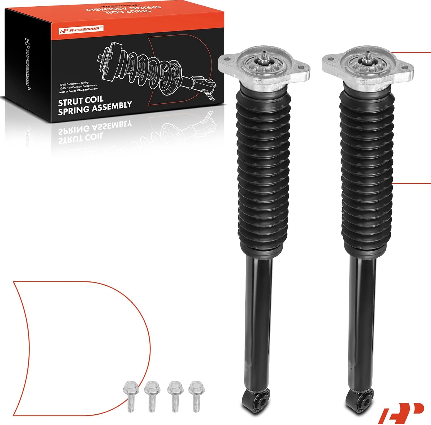 A-Premium Rear Shock Absorber Compatible with Honda Accord 2018 2019 2020 2021, 2-PC Set