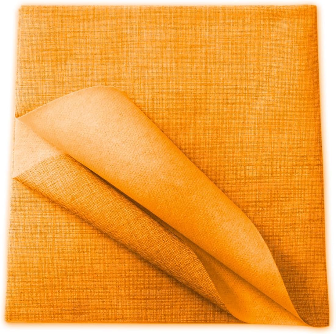 Avilia Juego de 100 Piezas de Mantel | Mantel desechable | Mantel Antimanchas | Mantel para Fiestas | Manteles para restaurantes | Mantel de Mesa | Mantel de TNT 140 x 140 cm, Naranja