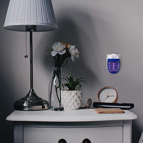 Miniatura 4 de Trampa matamosquitos enchufable para interiores, exterminador eléctrico para moscas de mosquitos para casa, mini luz mata insectos elimina las