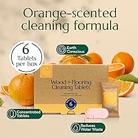 Vista 5 de CLEANOMIC Tabletas de limpieza de madera y suelos (paquete de 6) - Tabletas limpiadoras multiusos multisuperficie para el hogar (aroma naranja)