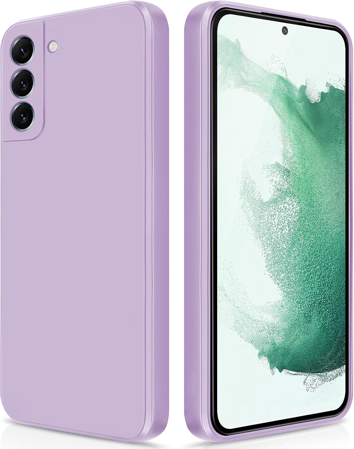 GiiYoon Phone Case Compatible with Samsung Galaxy S22 5 G High-Quality Liquid Silicone Case All-Round Protection Mobile Phone Case Scratch-Resistant Soft Microfiber Lining   Purple