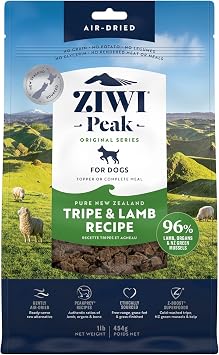 ZIWI Peak Air-Dried Dog Food Tripe & Lamb - All Natural, High Protein, Grain Free, Limited Ingredient w/ Superfoods (16oz)