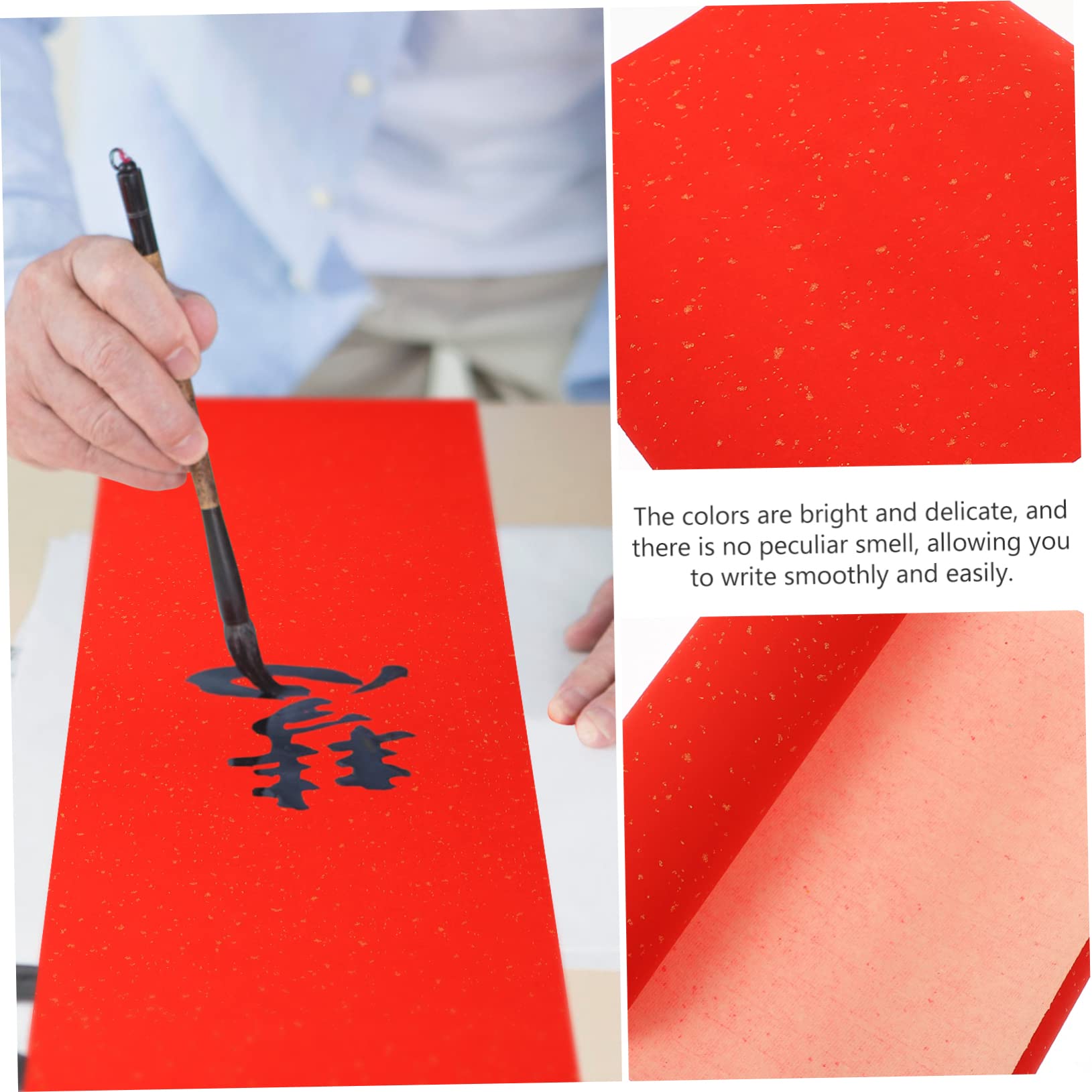 SEWACC 5rouleaux Papier De Rouge Chinois à Écrire Pour Et Décorations De An Pour Et Pratique