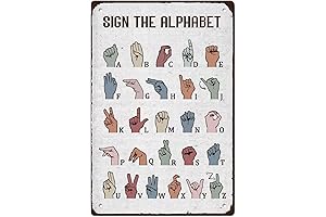 SUPERDANT ASL Poster Vintage Metal Sign for Education