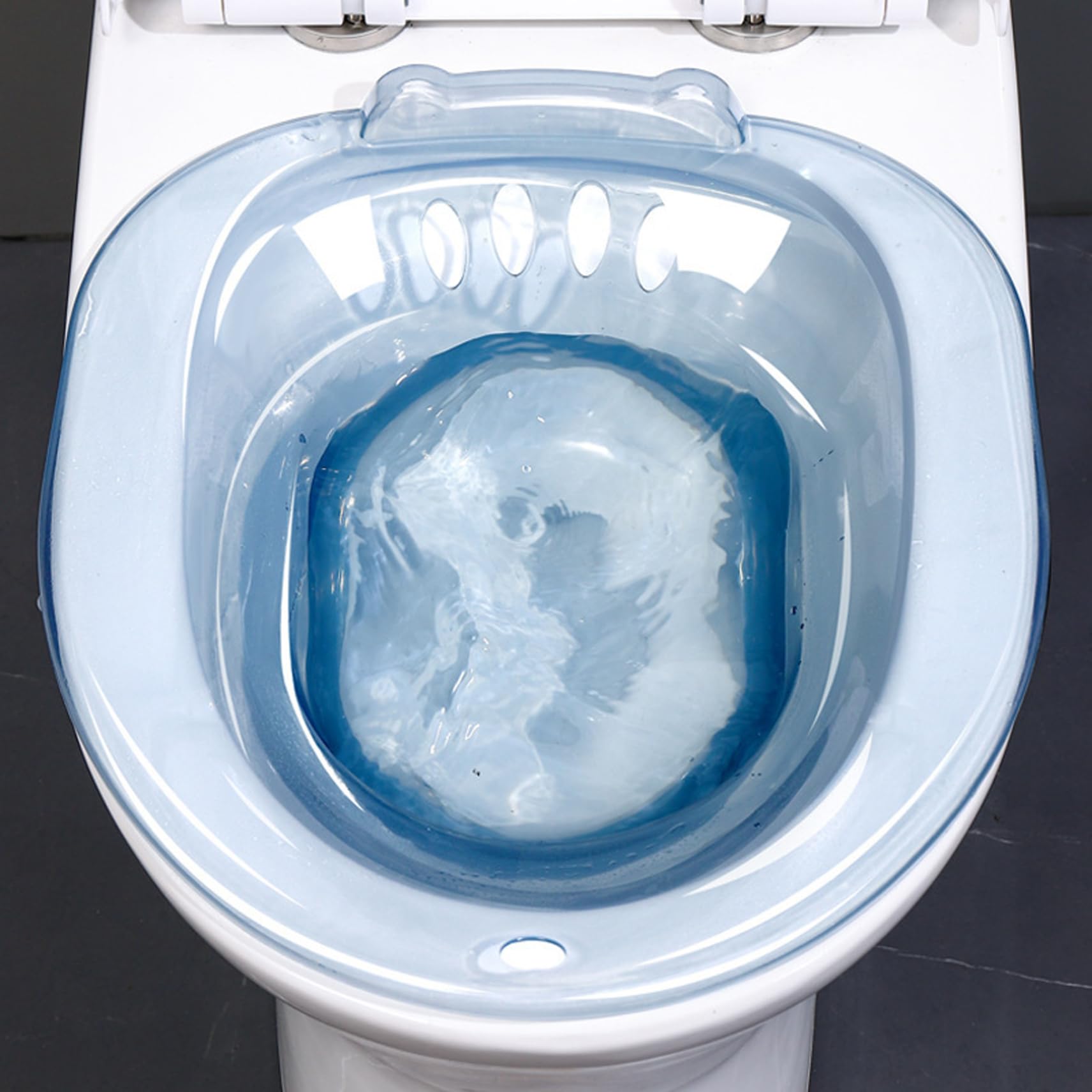 Baño para asiento de inodoro, cuidado posparto y hemorroides, asiento de vapor, lavabo plegable para remojo de sal de Epsom, bidé portátil resistente a la temperatura
