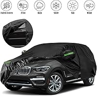 Vista 5 de Funda impermeable para coche reemplazable para BMW X3/X3 M 2011-2024 2025, 210T de 6 capas con forro interior de algodón, protector a medida