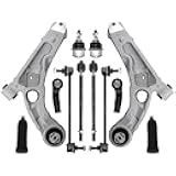 HAWK BROTHER Control Arm, Replacement For Front Lower Control Arm With Ball Joint Sway Bar Tie Rod Boot Compatible With 2014-2018 Jeep Cherokee All Wheel Drive with Off Road Package - 12 Pcs