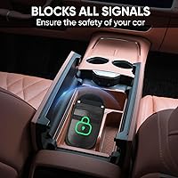 Vista 6 de TICONN Faraday - 2 bolsas para llavero, protector de jaula Faraday de 3.5 x 5.0 pulgadas, bloqueo de señal RFID para automóvil, bolsa antirrobo Negro