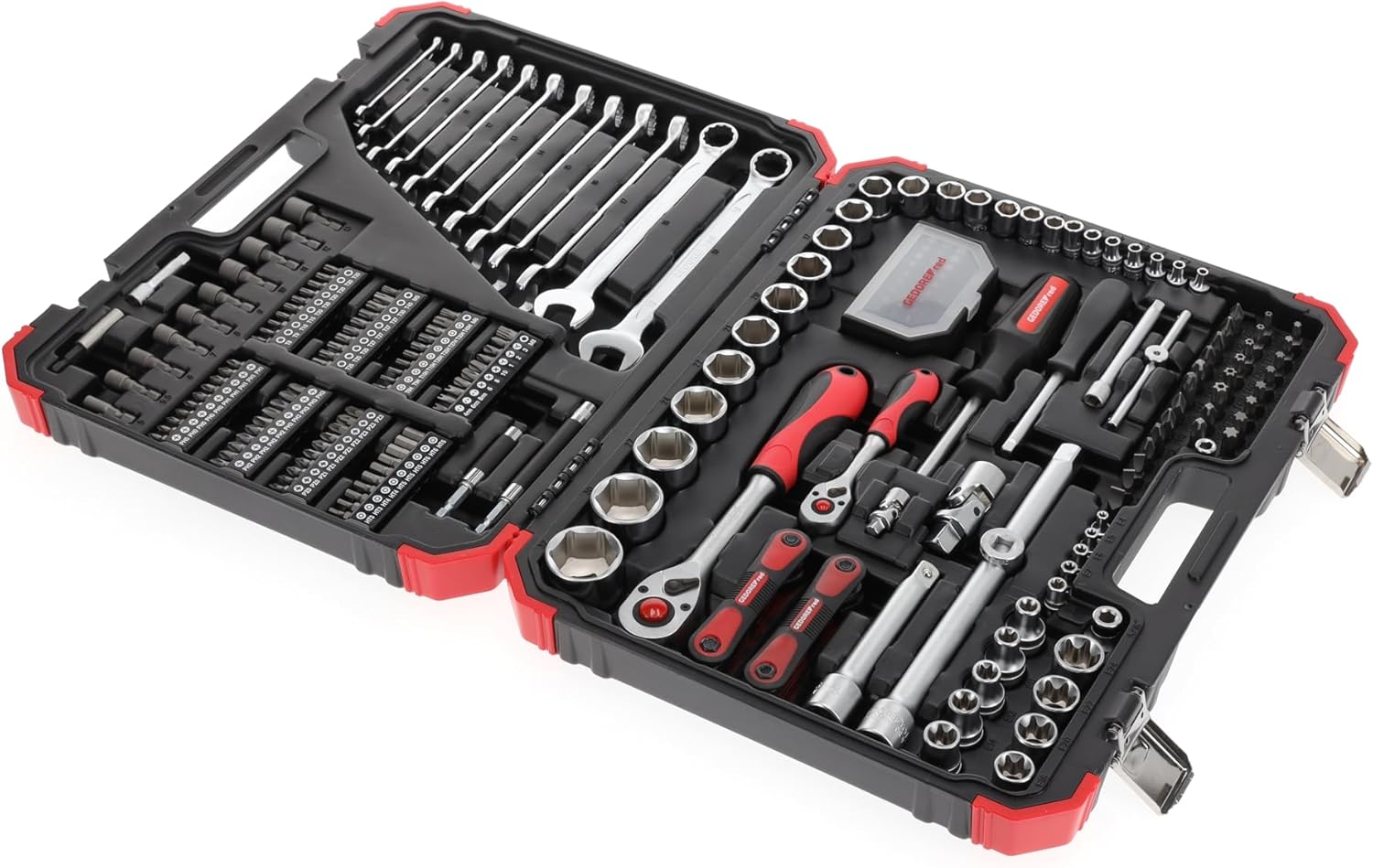 Gedore Red 232-piece Socket spanner set, 1/2" 1/4" drive, Adapter tool, Ratchet sockets bit holder bits, R69003061