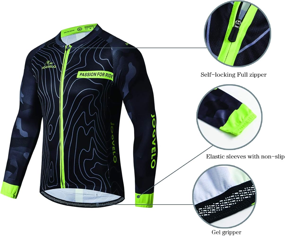 Maillot De Cyclisme Homme, Manches Courtes, Fluo Vert/jaune/rouge, Respirant Et Réfléchissant