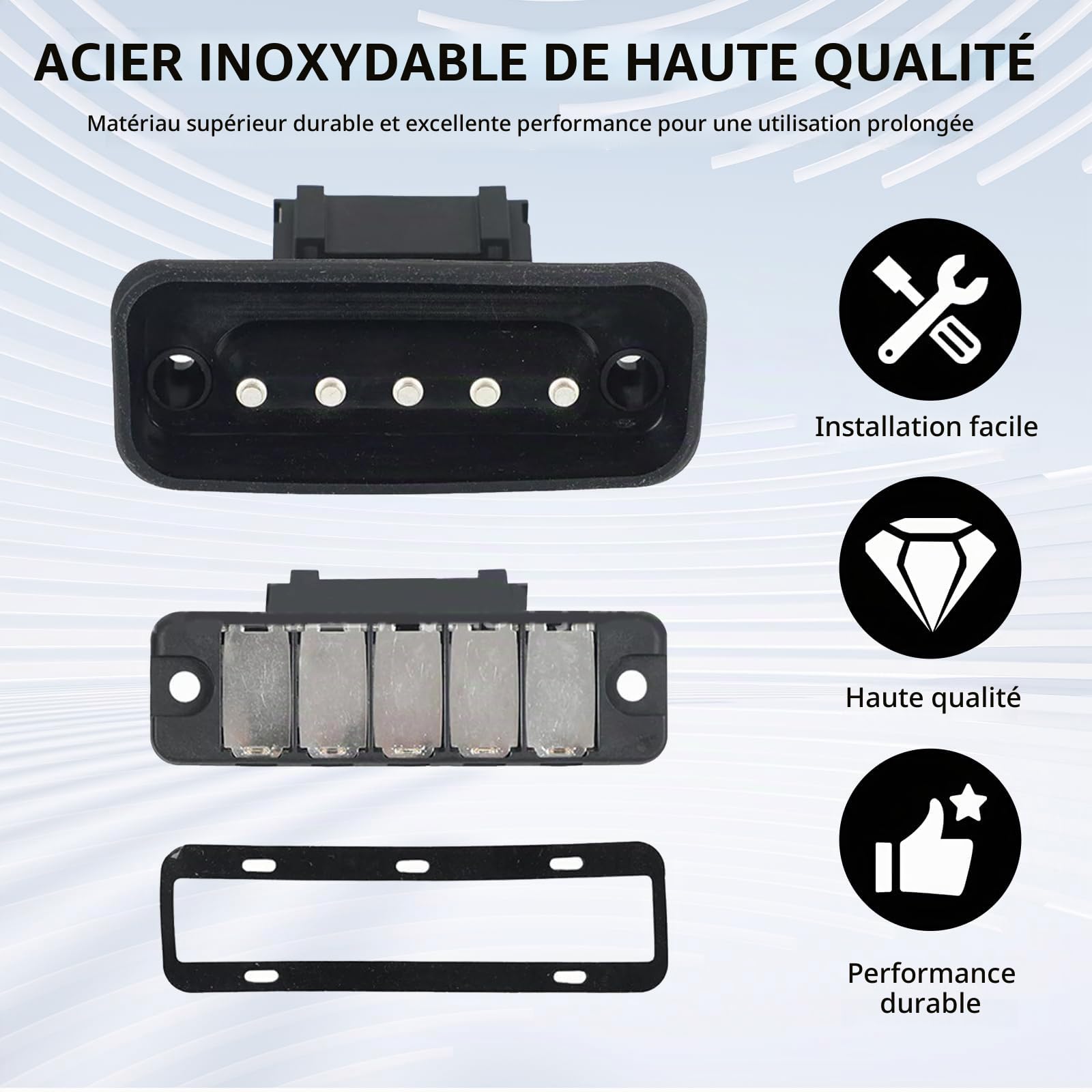 Contacteur De Porte Coulissante 5 Broches, Remplacement Du Connecteur De Porte Pour Classe V/Vito W447, Viano/Vito W639, Marco Polo, Sprinter W907, W910, Oem A9078213000, A6398200654