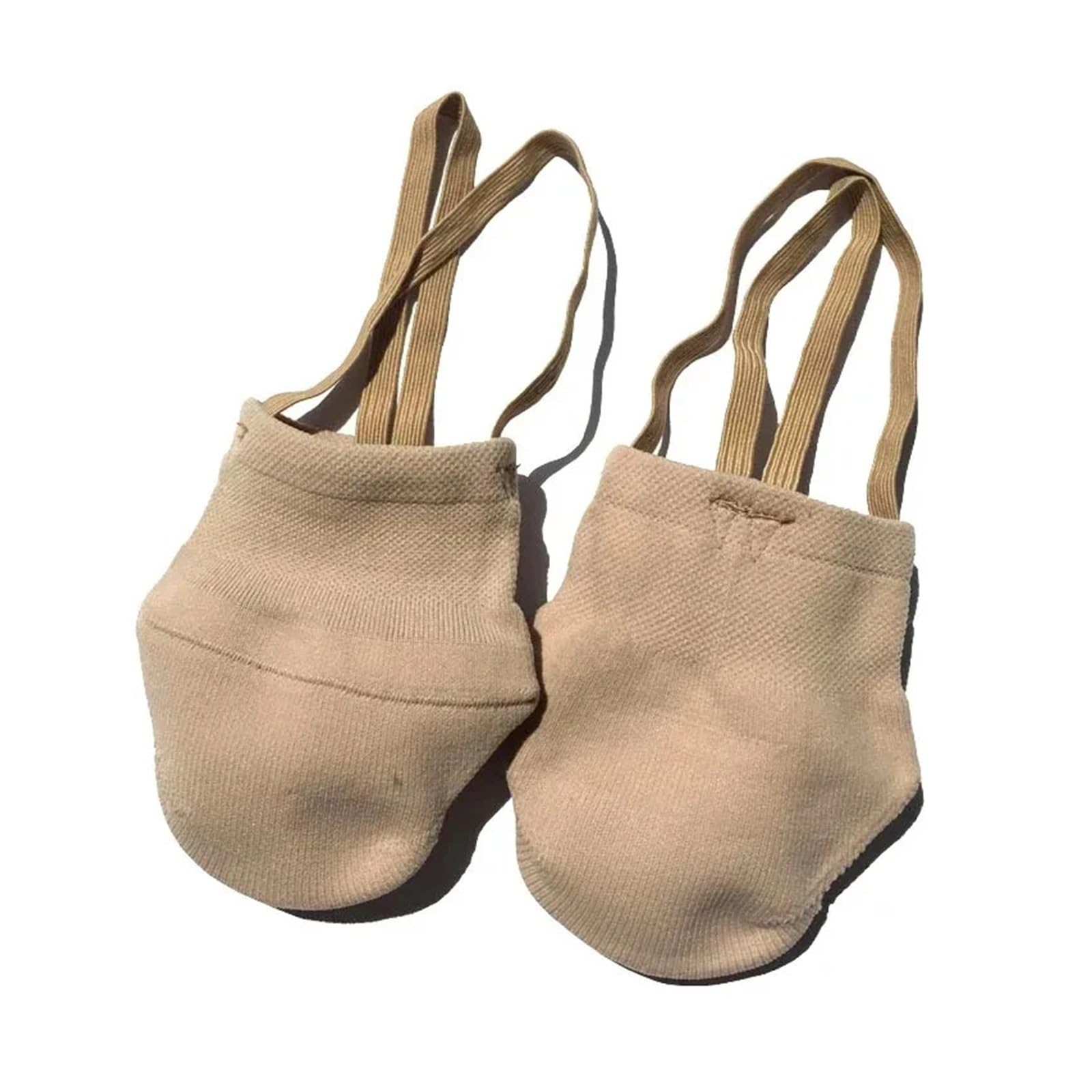 Zapatillas Ballet Calcetines de Media caña for Gimnasia rítmica, for Danza artística, con Suela competición, elásticos y Protectores for los pies