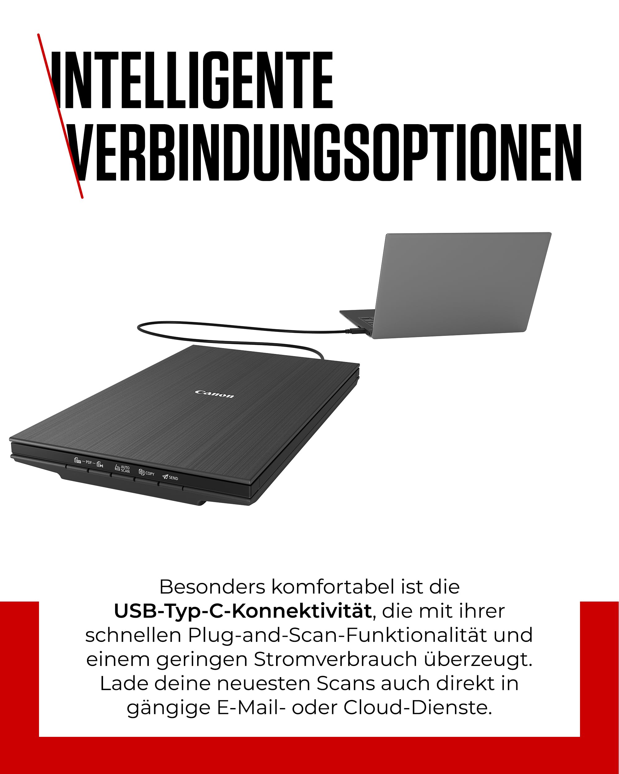Canon Lide 400 Scanner A4-Flachbett CIS 4800x4800 DPI USB schwarz