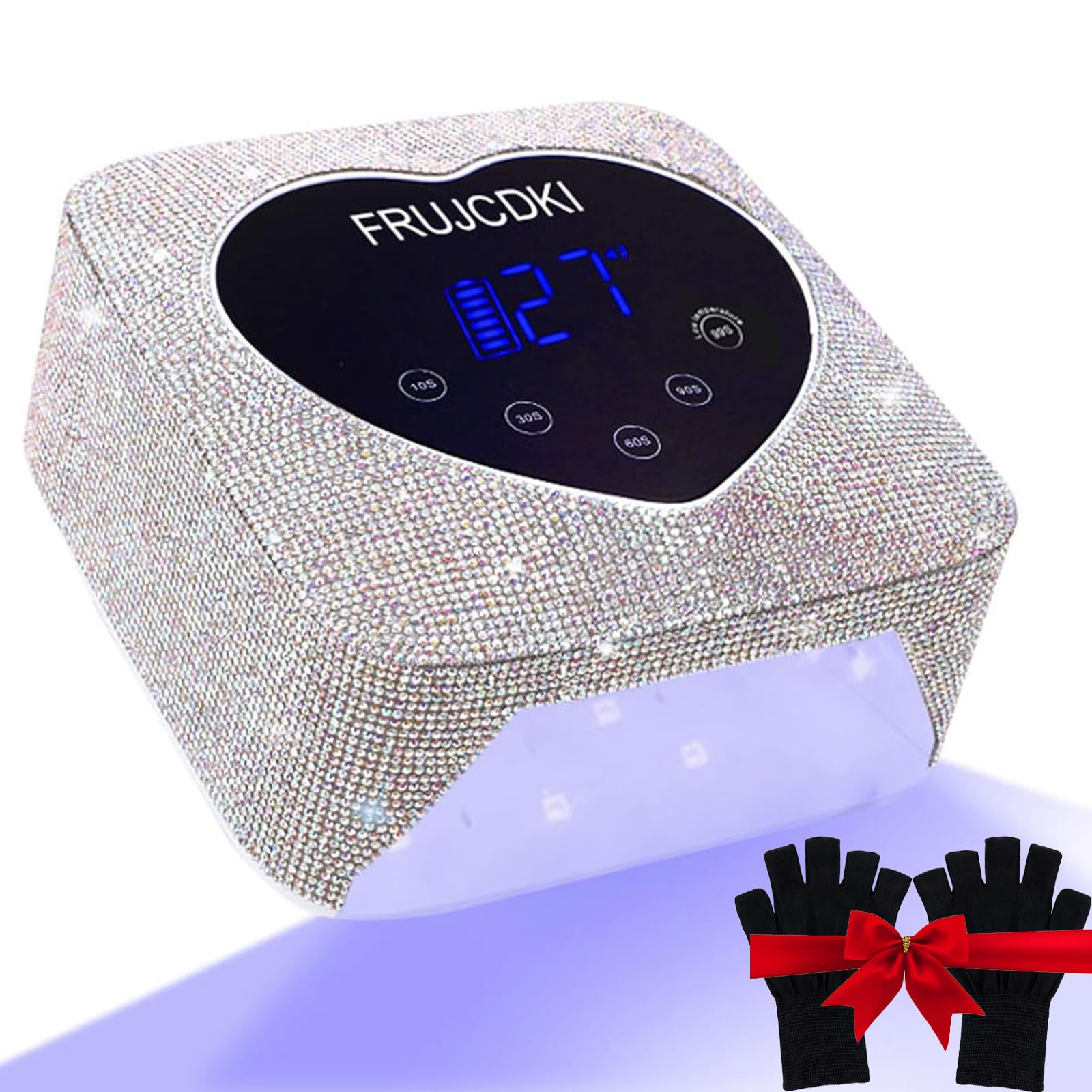 UV Light for Nails, Cordless UV Nail Lamp for Gel Nails 72W, Rechargeable Diamond LED Nail Dryer with 4 Timer Setting,Touch Control & Auto Sensor, Fast Nail Light Curing Lamp for Salon & Home