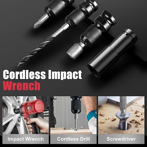 Miniatura 5 de Llave de impacto inalámbrica, 330 ft-lb (450N.m) Llave de impacto eléctrica de 12 pulgada, pistola de impacto eléctrica incluye 2 baterías de