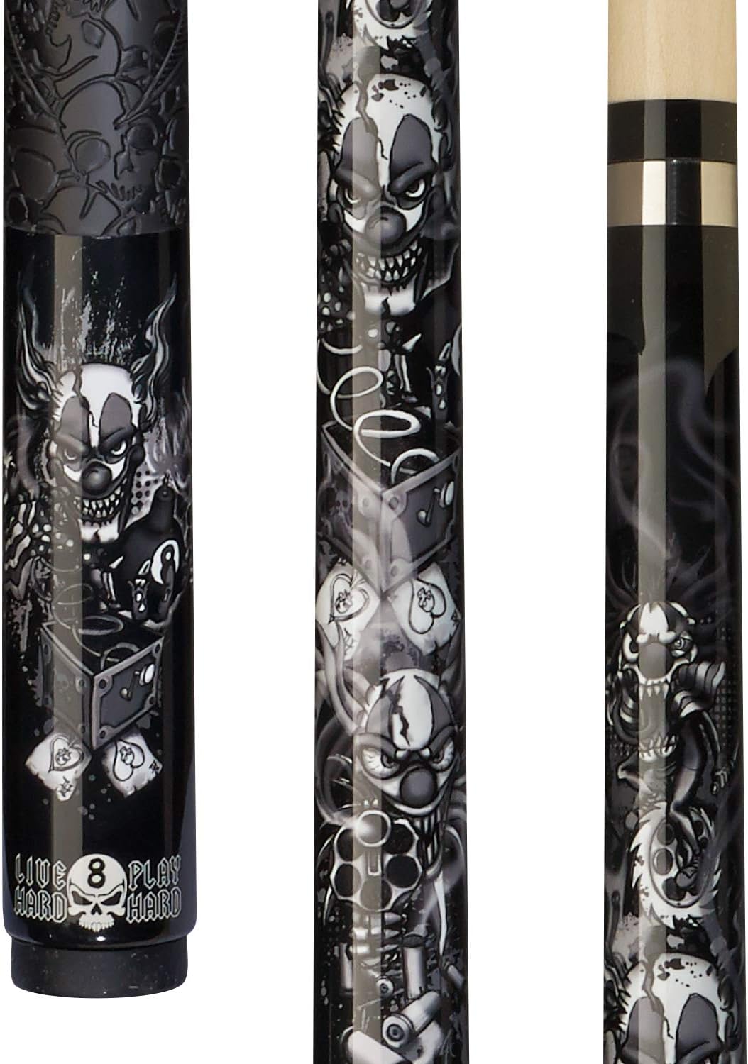 Pool Cue Stick - Live Hard Series Killer Klown Edition D-CN