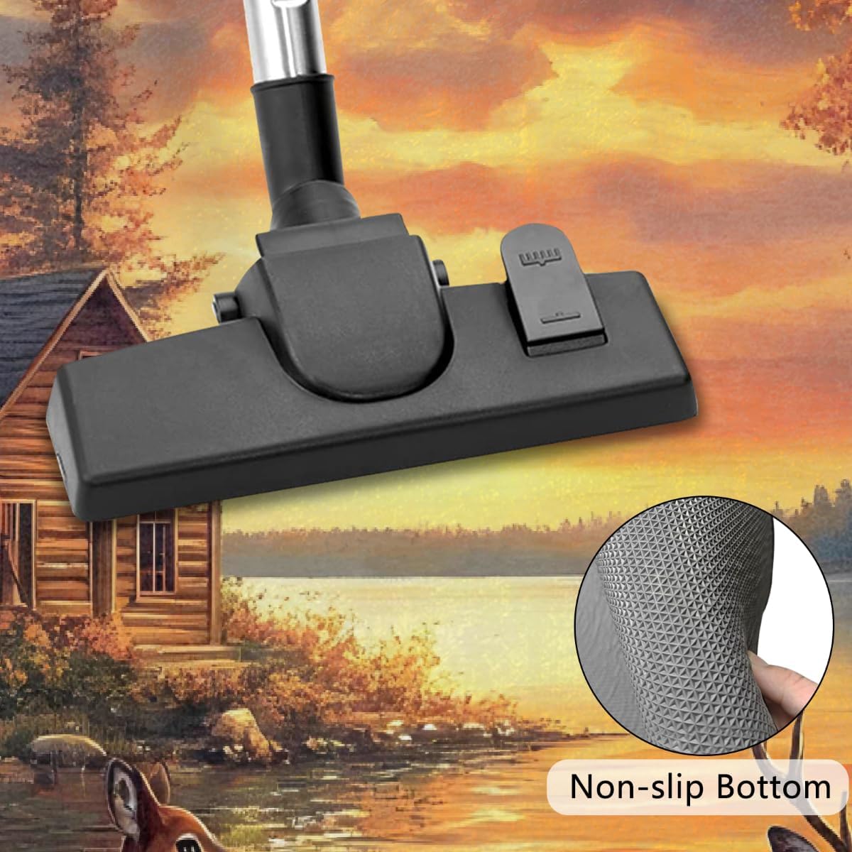 Fall Sunset Thanksgiving Deer Half Round Doormat Washable Semi Circle Rug Non Slip Half Moon Rug Floor Mat for Indoor Outdoor Bathroom Kitchen Fireplace Entryway Bath Holiday Decor