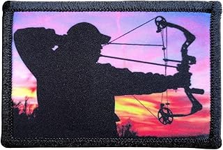 Bow Hunter Morale Patch Removable Hook and Loop for Molle Gear, Operator Hat, Rucksack, Pack Bag, Backpack, Made in The USA
