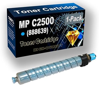 1-Pack Cyan Compatible High Yield MP C2500 | 888639 Imaging Toner Cartridge use for Ricoh MP C2500 MP C3000 MP C2000 Printer