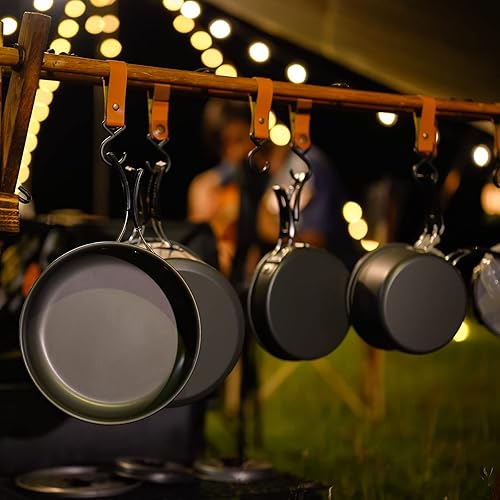 Miniatura 7 de MECCANIXITY Ganchos de cuero sintético en S para estantes, ganchos de campamento, accesorios de plástico para colgar ollas, sartenes, utensilios,