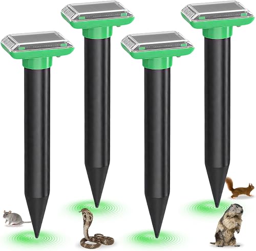 Lot de 4 répulsifs solaires Anti-Taupes 